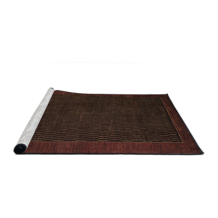Sideview of Machine Washable Abstract Night Red Rug, wshabs1442