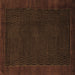 Square Machine Washable Abstract Brown Modern Rug, wshabs1442brn