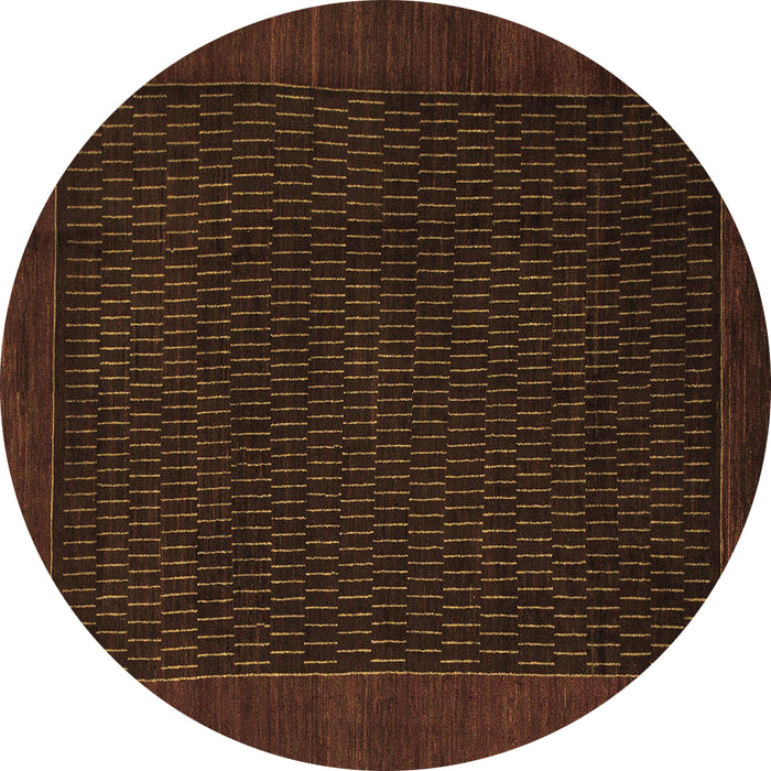 Round Machine Washable Abstract Brown Modern Rug, wshabs1442brn