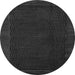 Round Abstract Gray Modern Rug, abs1442gry