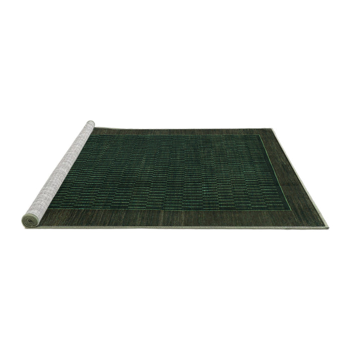 Sideview of Machine Washable Abstract Turquoise Modern Area Rugs, wshabs1442turq