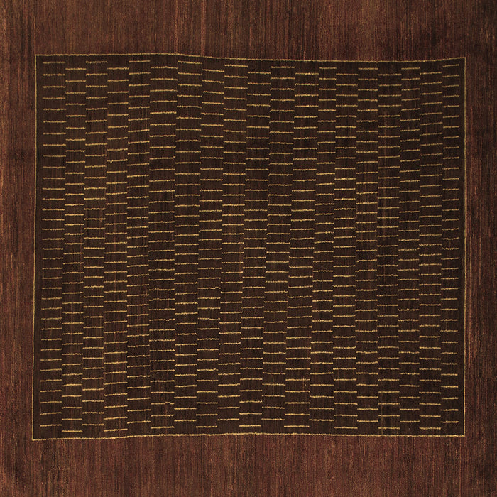 Square Abstract Brown Modern Rug, abs1442brn