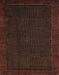 Machine Washable Abstract Night Red Rug, wshabs1442