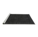 Sideview of Machine Washable Abstract Gray Modern Rug, wshabs1442gry