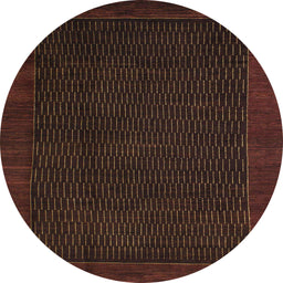 Round Abstract Red Modern Rug, abs1442