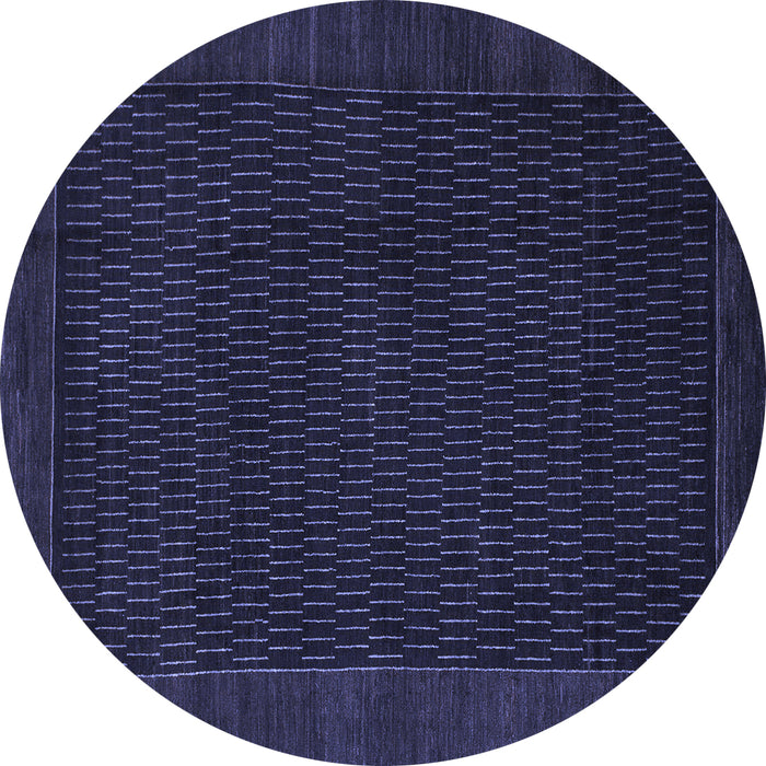 Round Machine Washable Abstract Blue Modern Rug, wshabs1442blu