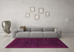 Machine Washable Abstract Pink Modern Rug in a Living Room, wshabs1442pnk