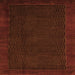 Square Abstract Orange Modern Rug, abs1442org