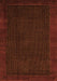 Machine Washable Abstract Orange Modern Area Rugs, wshabs1442org