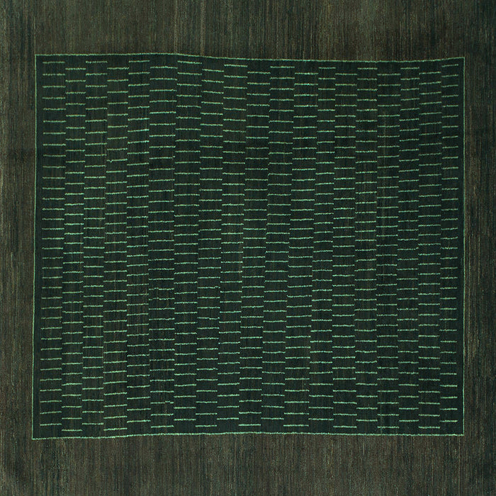 Square Abstract Turquoise Modern Rug, abs1442turq