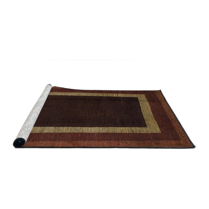 Sideview of Machine Washable Abstract Night Red Rug, wshabs1443