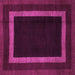 Square Machine Washable Abstract Pink Modern Rug, wshabs1443pnk