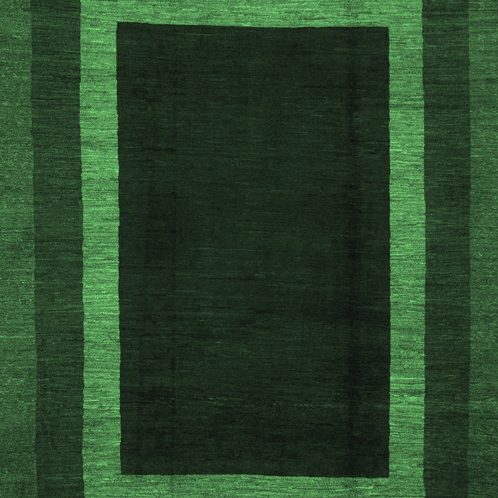 Machine Washable Abstract Emerald Green Modern Area Rugs, wshabs1443emgrn
