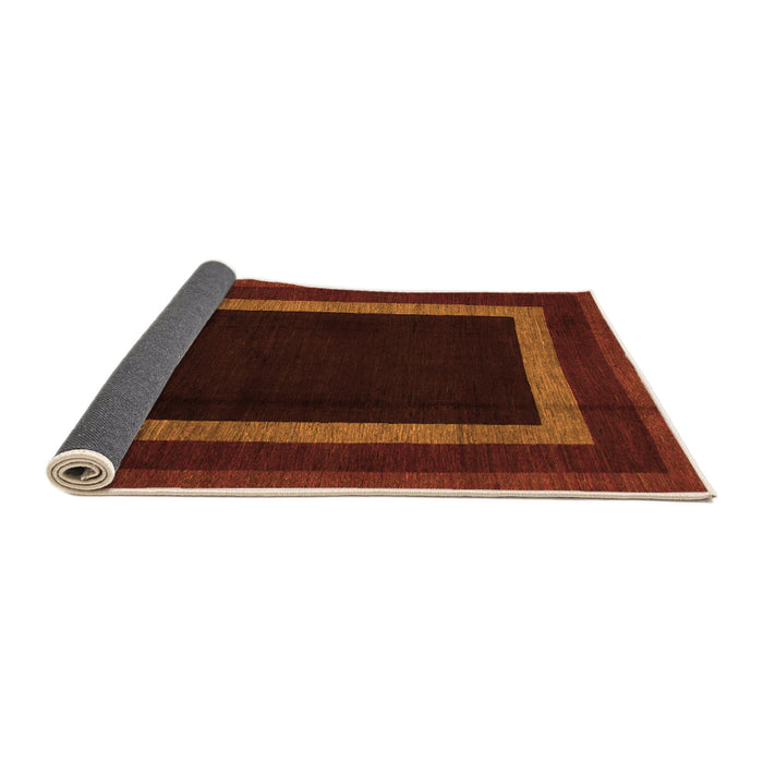 Sideview of Abstract Orange Modern Rug, abs1443org