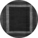 Round Abstract Gray Modern Rug, abs1443gry