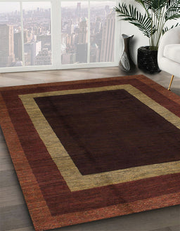 Abstract Red Modern Rug in Family Room, abs1443