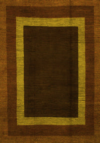 Abstract Yellow Modern Rug, abs1443yw