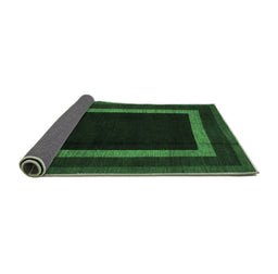 Sideview of Abstract Emerald Green Modern Rug, abs1443emgrn