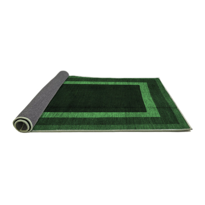 Sideview of Abstract Emerald Green Modern Rug, abs1443emgrn