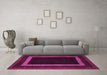 Machine Washable Abstract Pink Modern Rug in a Living Room, wshabs1443pnk