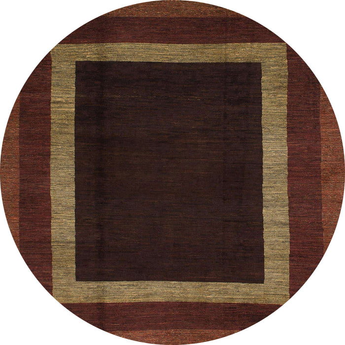 Round Machine Washable Abstract Night Red Rug, wshabs1443