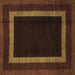 Square Abstract Brown Modern Rug, abs1443brn