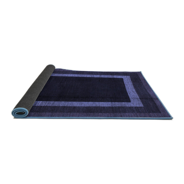 Sideview of Abstract Blue Modern Rug, abs1443blu