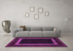 Machine Washable Abstract Purple Modern Area Rugs in a Living Room, wshabs1443pur