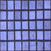 Square Checkered Blue Modern Rug, abs1444blu