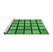 Sideview of Machine Washable Checkered Emerald Green Modern Area Rugs, wshabs1444emgrn