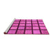 Sideview of Machine Washable Checkered Pink Modern Rug, wshabs1444pnk