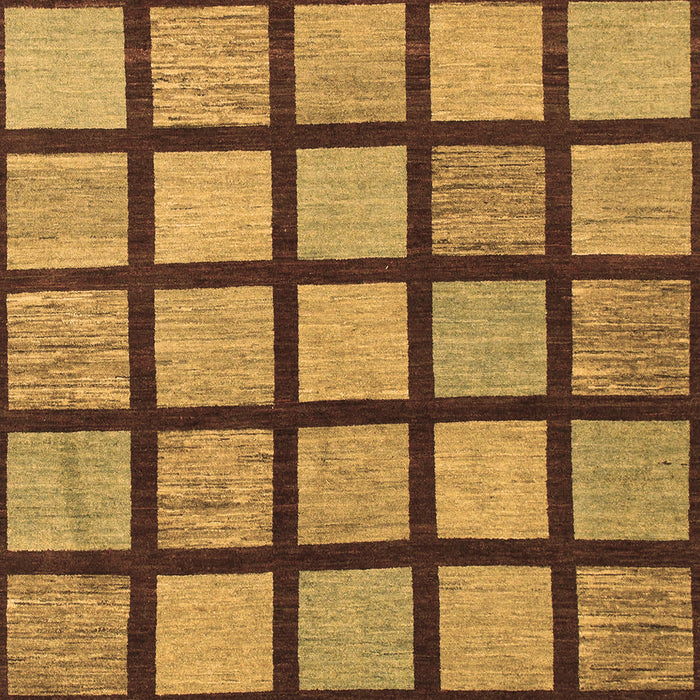 Machine Washable Checkered Brown Modern Rug, wshabs1444brn