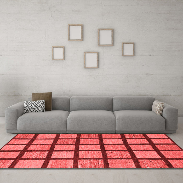 Modern Red Washable Rugs