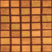 Square Machine Washable Checkered Orange Modern Area Rugs, wshabs1444org