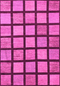 Checkered Pink Modern Rug, abs1444pnk