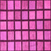 Square Checkered Pink Modern Rug, abs1444pnk