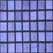 Square Machine Washable Checkered Blue Modern Rug, wshabs1444blu