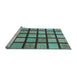 Sideview of Machine Washable Checkered Light Blue Modern Rug, wshabs1444lblu