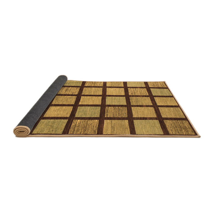 Sideview of Checkered Brown Modern Rug, abs1444brn