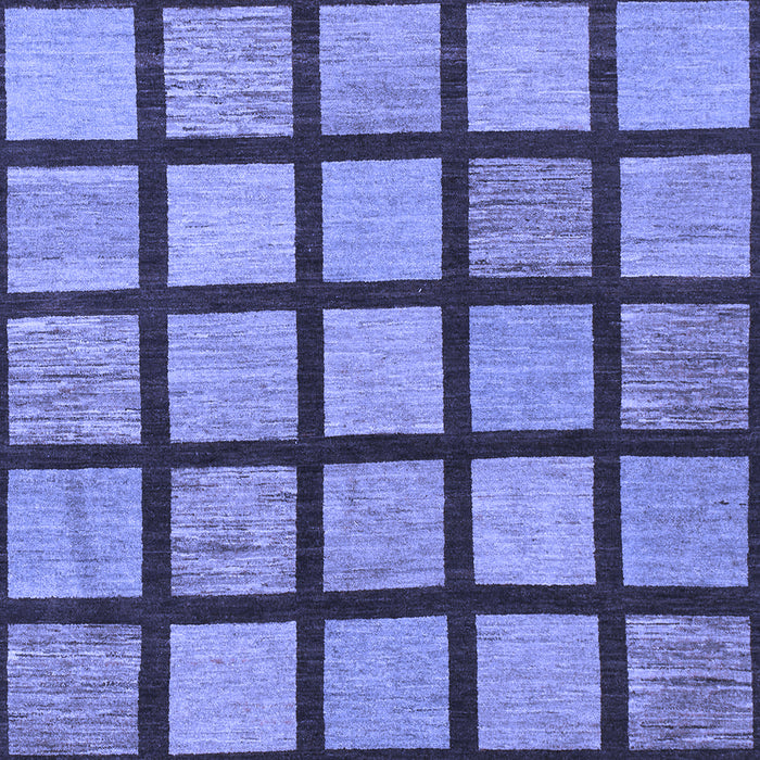 Machine Washable Checkered Blue Modern Rug, wshabs1444blu