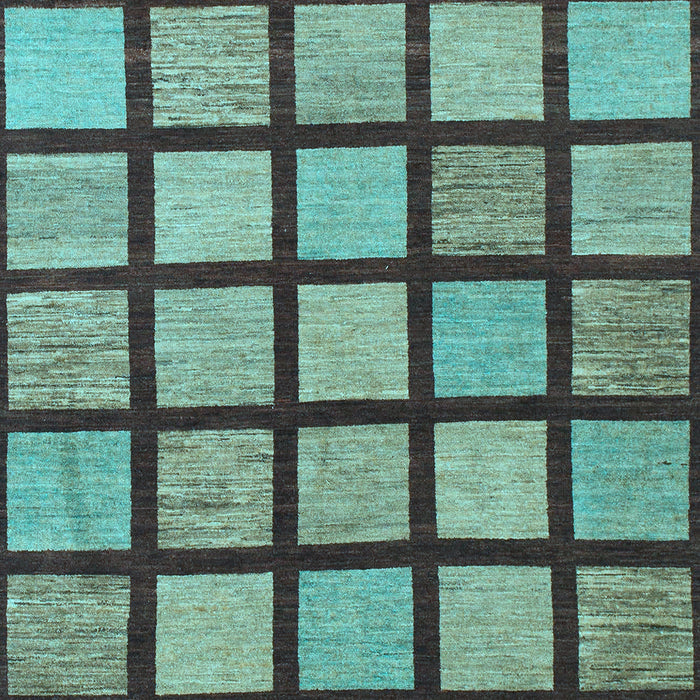 Machine Washable Checkered Light Blue Modern Rug, wshabs1444lblu