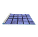 Sideview of Machine Washable Checkered Blue Modern Rug, wshabs1444blu