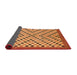 Sideview of Abstract Orange Checkered Rug, abs1445