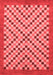 Checkered Red Modern Area Rugs