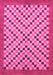 Machine Washable Checkered Pink Modern Rug, wshabs1445pnk