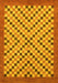 Checkered Yellow Modern Rug, abs1445yw