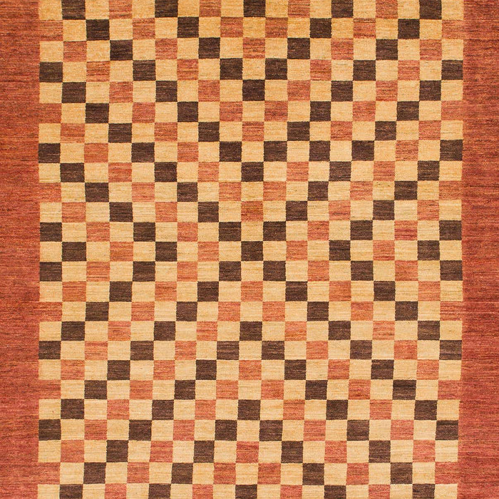 Machine Washable Abstract Orange Rug, wshabs1445