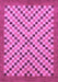 Machine Washable Checkered Purple Modern Area Rugs, wshabs1445pur