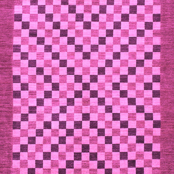 Machine Washable Checkered Purple Modern Area Rugs, wshabs1445pur