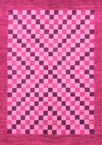 Checkered Pink Modern Rug, abs1445pnk